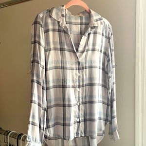 Bella Dahl plaid blouse